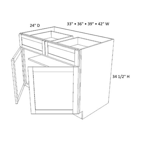 B39 Versa Shaker Base Double Door Cabinet RTA RTA Kitchen Cabinets