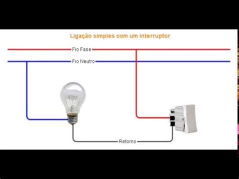 INSTALAÇÃO de INTERRUPTOR SIMPLES COMO FAZER LIGAÇÃO lâmpada