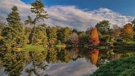 Wallpaper 2048x1152 Px Clouds Grass Green Lake Nature 2048x1152