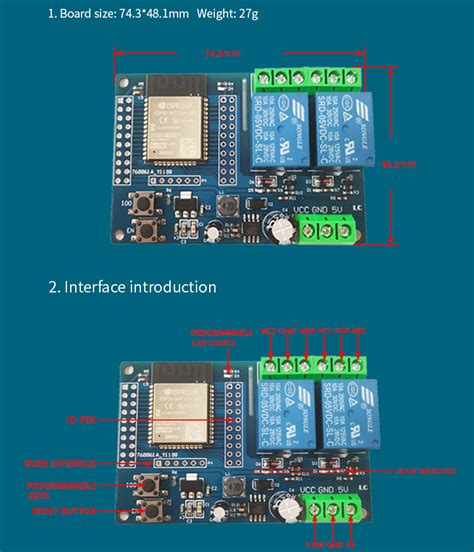 Dc V Power Supply Dual Wifi Bluetooth Relay Module Chinalctech