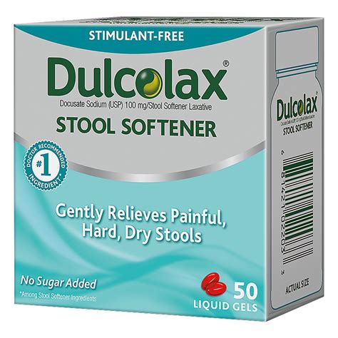 Dulcoease Dulcolax Stool Softener Liquid Gels 50 Ct Shipt