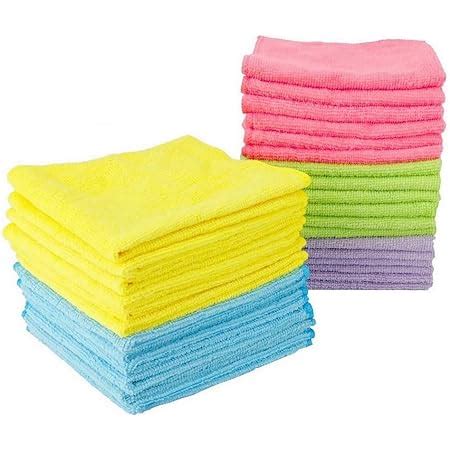 Aidea Lot De Chiffons De Nettoyage En Microfibre Torchons Lavette