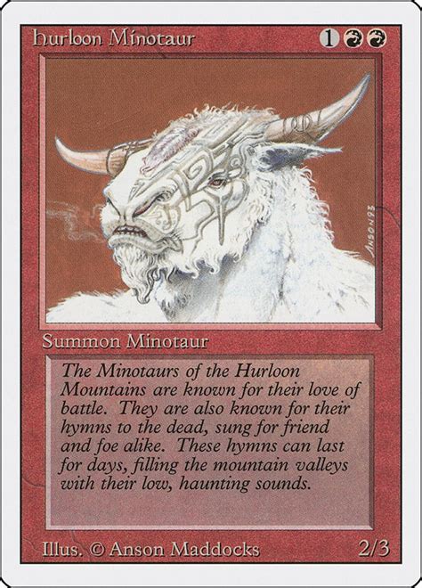 Hurloon Minotaur Revised Edition Magic The Gathering