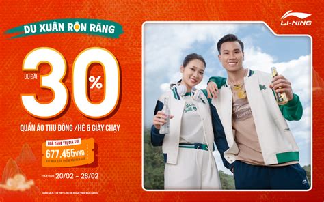 HOT LI NING ƯU ĐÃI TỚI 30 HÀNG NGÀN QUẦN ÁO THU ĐÔNG THỜI THƯỢNG GIÀY CHẠY BỀN BỈ Vincom