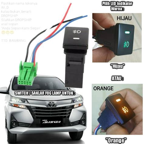 Jual SWITCH FOGLAMP TOYOTA ALL NEW AVANZA 2019 Saklar Lampu Tambahan