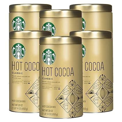 Amazon Starbucks Classic Hot Cocoa Mix 30 Ounce Tin Pack Of 6 Grocery Gourmet Food