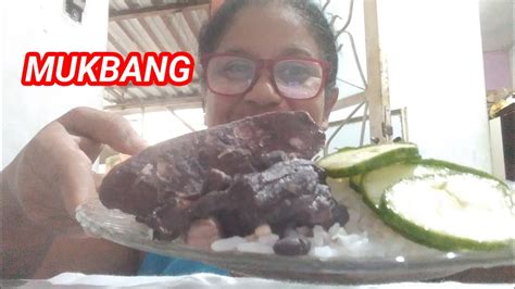 Mukbang Comendo Feijao Gordo Arroz Salada De Pepino Youtube