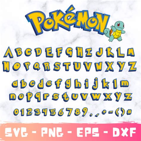 Pokemon Font SVG, Pokemon Font Alphabet, Pokemon Font Canva, | Inspire ...