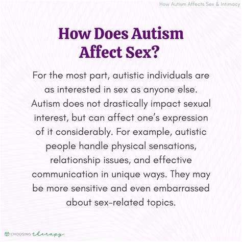 How Autism Affects Sex Intimacy