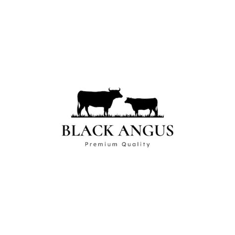 Premium Vector Retro Vintage Cattle Angus Beef Emblem Label Logo