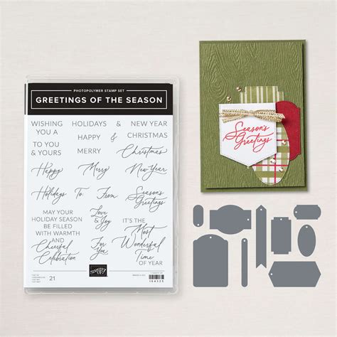 Lot De Tampons Et De Poin Ons Greetings Of The Season De Stampin Up