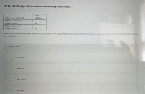 Mc Qu 29 70 Algo Refer To The Accompanying Data