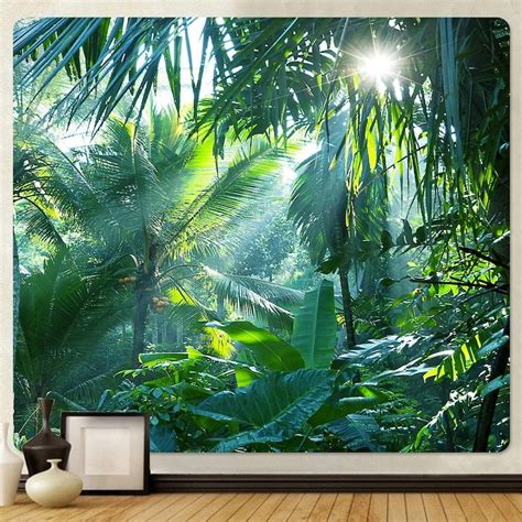 Tapisserie Tropicale For T Tropicale Jungle Tenture Murale Plantes