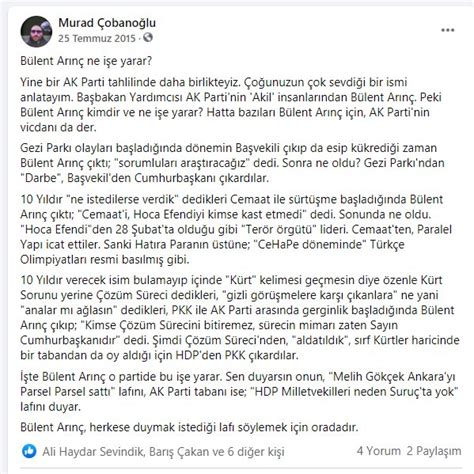 Ahmet Dursun on Twitter RT muradcobanoglu Arınç kendi konuşmaz