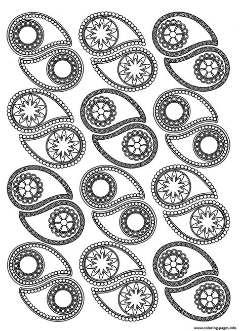 Free Printable Paisley Coloring Pages