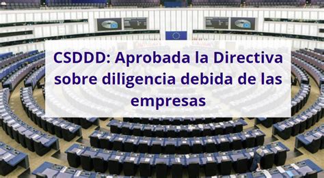 CSDDD Aprobada La Directiva Sobre Diligencia Debida De Las Empresas