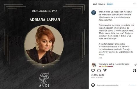 De qué murió Adriana Laffan la actriz que dio vida a Flor Cardenas en