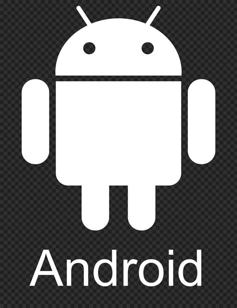 PNG White Android Robot Logo Icon | Citypng