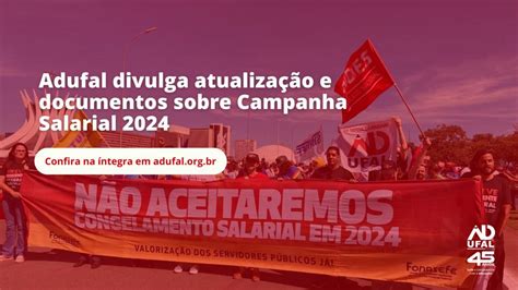 Adufal divulga atualização e documentos sobre Campanha Salarial 2024