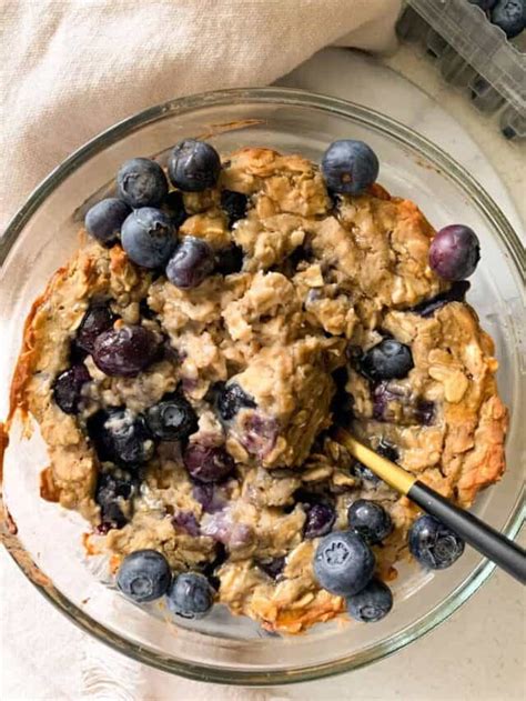 Blueberry Muffin Vegan Baked Oats Feasty Travels