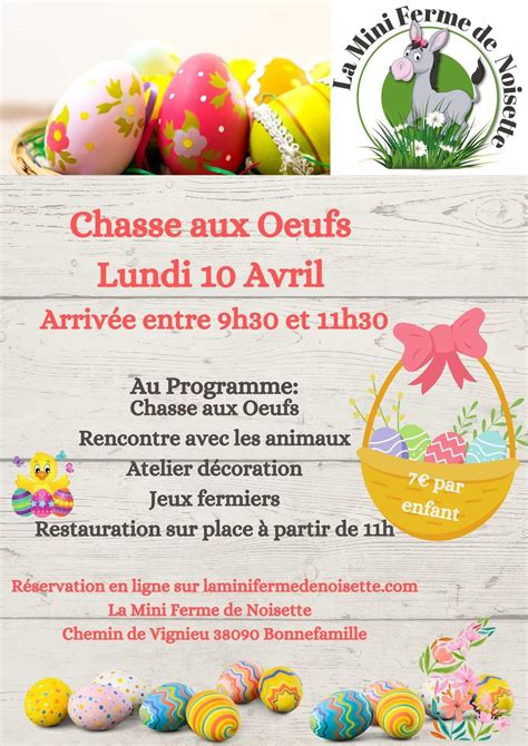 La Mini Ferme De Noisette Organise Une Chasse Aux Ufs Le Avril