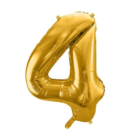 Palloncino Numero Foil Oro 4 86 Cm FB1M 4 019