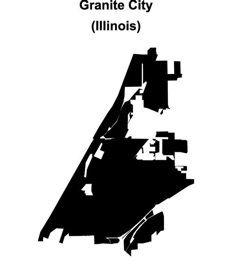 Granite City, Illinois blank outline map 56076776 Vector Art at Vecteezy