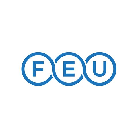 FEU letter logo design on black background. FEU creative initials ...