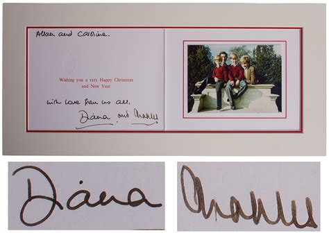 Lot Detail - Princess Diana and Prince Charles Signed Christmas Card ...