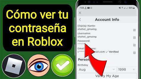 C Mo Ver Mi Contrase A De Roblox Ver Clave Y Usuario De Roblox Youtube