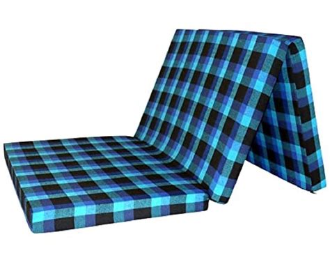 printed blue  black  folding foam mattress  hotel home