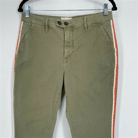 Frame Le Beau Duo Tape Slim Chino Pants Size 28 Stret Gem