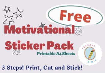 Motivational student sticker pack | printable stickers by TeachUp