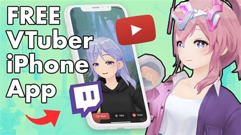 An Anime Character Holding Up A Phone With The Text Free Vitubr Iphone App