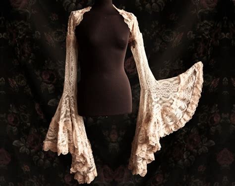 Shrug Lace Victorian Art Nouveau Bolero Cottage Chic Etsy