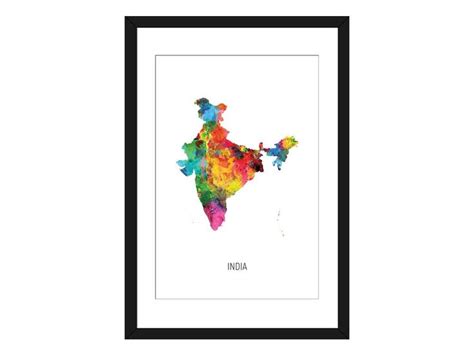 India Map Art Print