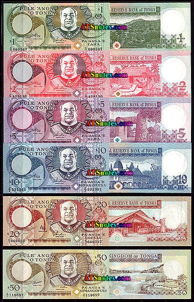 Tonga banknotes - Tonga paper money catalog and Tongan currency history