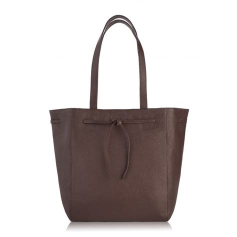 Torba Shopper Skórzana Damska Na Ramię Brązowa Paolo Peruzzi In 64 Br