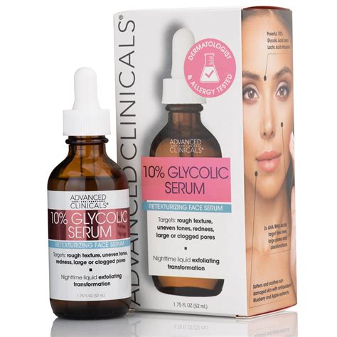 Buy Advanced Clinicals 10 Glycolic Serum 1 75 Fl Oz 52 Ml Online