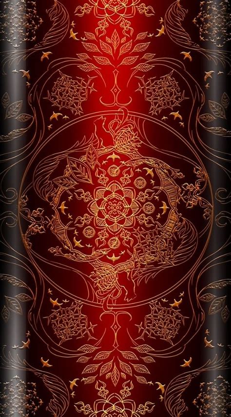 Red Damascus Wallpaper | iPhone wallpaper, Smartphone wallpaper, Graphic wallpaper