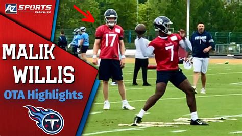 Tennessee Titans Rookie Qb Malik Willis Ota Highlights Youtube