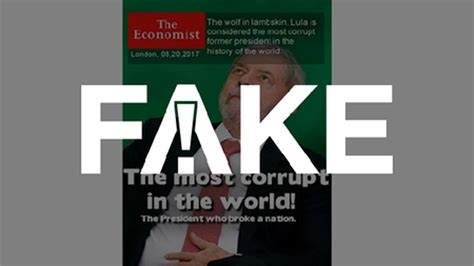 É FAKE que revista The Economist deu capa Lula eleito o maior