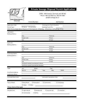 Fillable Online Parkinspections Comasca Psds Permit App Private Sewage