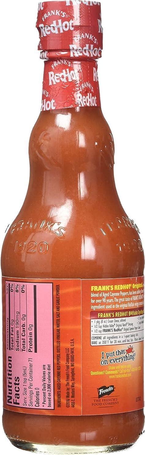 Frank S Redhot Original Cayenne Pepper Hot Sauce Ml Pack Of Buy Now With Express