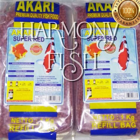 Jual Akari Super Red Refill Bag Kg Mm Mm Pelet Makanan Ikan Hias