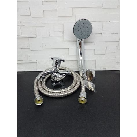 Jual Paket Shower Set Handshower Model Toto Chrome Kran Cabang Baling