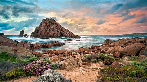 Online crop | HD wallpaper: Australia Coast Ocean West Beach Stones ...