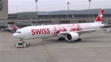 SWISS Boeing 777 300 ER HB JNA Faces Of Swiss Livery Departure At