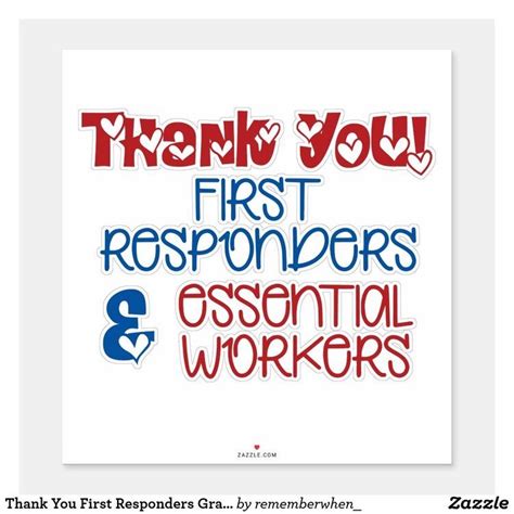 Thank You First Responders Lawn Sign Gift Idea Artofit