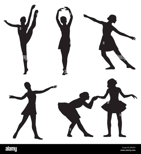 Kids dancing silhouette hi-res stock photography and images - Alamy